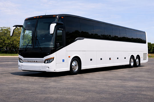 56-passenger charter bus available for charter in Westminster, CO